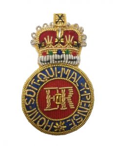 Officers Blues and Royals Wire Embroided Beret Badge