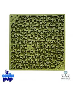 SodaPup Lick Mat - Enrichment EMAT with Jigsaw Design - Green
