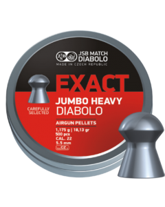 JSB Jumbo Exact Heavy .22 Pellets, Tin of 500