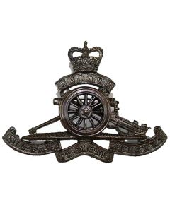 Issue Royal Artillery Officers No2 Dress Cap Badge - Bronze
