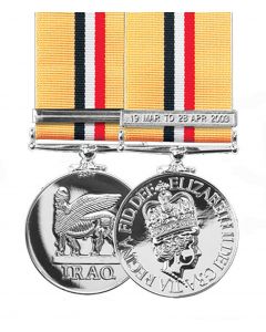 Official OP Telic IRAQ Miniature Medal + Ribbon and Clasp
