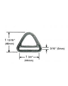 Parachute Chrome 45mm V Ring  - Harness Triangle