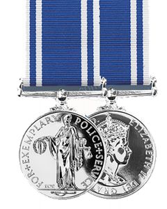 Official LS&GCM Police Long Service & Good Conduct Miniature Medal + Ribbon