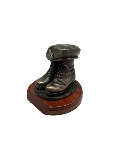 Royal Armoured Corps boot and beret statue