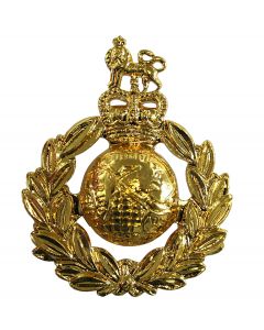 Issue Royal Marines Anodsied Cap / Beret Badge