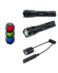 Walther Tactical 250 Torch with Colour Filter Set & Cord Switch
