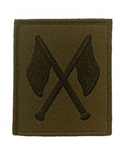 Olive Green Radio Operators + Regimental Signalling Instructors Crossed Flags Trade Badge