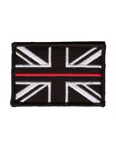 Thin RED Line Fire Service Union Jack Velcro backed Badge