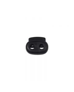 Double Slot Cord Lock Black 4/5mm (Spring Loaded)