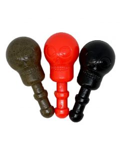 Unstoppables-Knuckles-Skull-Unstoppables-3-pack-view-of-all-three,-a-honey-one,-an-orange-one-and-a-black-one