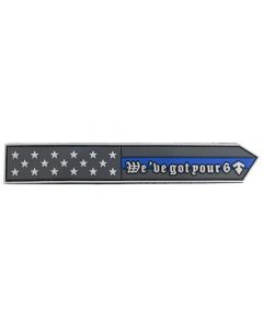 First Tactical Thin Blue Line 'We've Got Your 6' Nametag Patch