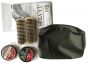 Military Boot Care Kit (Zipped Green Pouch, Black and Tan KIWI Parade Gloss, Selvyt + 2 Brushes)