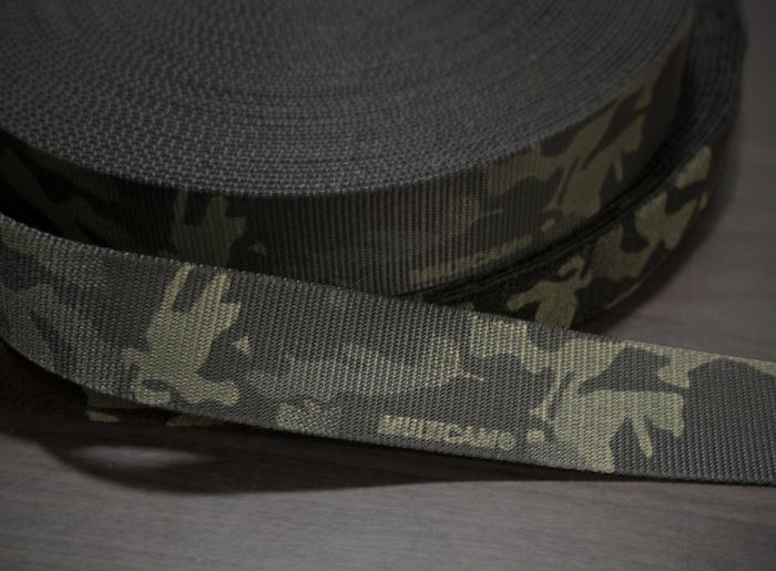 45mm - 1 3/4" Type 13 Double Sided Crye Multicam Black Webbing