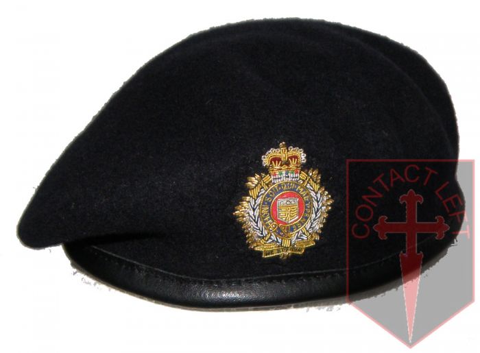 Royal Logistic Corps Officers Navy Blue Beret + Cap Badge