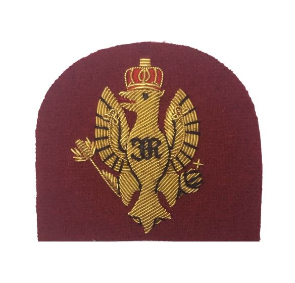Officers The King’s Royal Hussars Wire Embroided Beret Badge